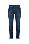 Dondup George Trousers Rolled Cuffs In Blue
