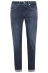 Dondup Tailored Straight Leg George Pants In Blue
