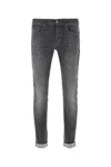 Dondup George Trousers Rolled Cuffs In Gray