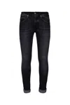 Dondup George Skinny Distressed Jeans In Black