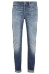 Dondup Dian Mid-rise Blue Stretch Denim Jeans In Blu