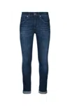 Dondup George Trousers Rolled Cuffs In Blue