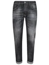 Dondup Pantalone Dian Nero Lavato In Blu