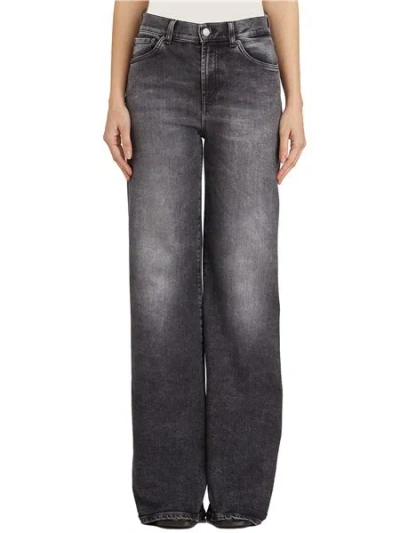 Dondup Pantalone In Denim Amber In Black