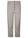 Dondup Rolled Cuffs Trousers Joyful Pockets In Gray