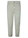 Dondup Rolled Cuffs Button Five-pocket Trousers In Green