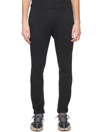 Dondup Stretch-zip Casual Trousers In Black