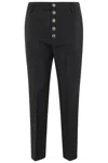 Dondup Button-fastening Pocket Tailored Trousers In Black