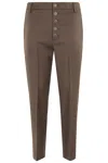 Dondup Nima Button-fastening Trousers In Gray