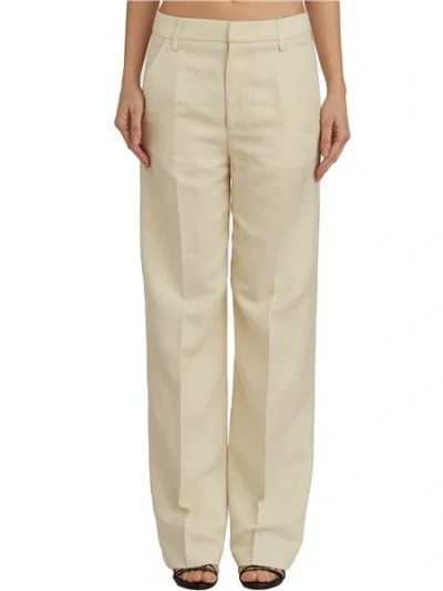 DONDUP PANTALONE REINA IN VISCOSA E LINO