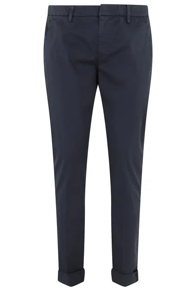 Dondup Pantalone Slim Chino Gaubert In Blue