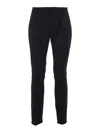 Dondup Tailored Trousers With Cuffed Hem And Pockets In Dark Blue