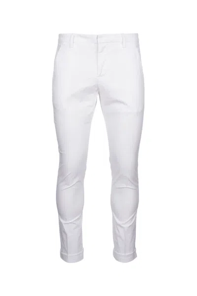 Dondup Slim Leg Cotton Chinos In White