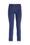 Dondup Cotton Trousers With Belt Loops And Pockets In Blue