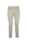 Dondup Trousers With Belt Loops And Pockets In Silver
