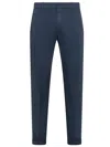 Dondup Gaubert Slim Stretch Cotton Chino Pants In Blu