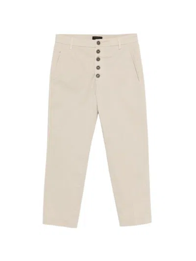 DONDUP Nima beige trousers with buttons DONDUP