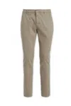 Dondup Cotton Trousers With Belt Loops And Pockets In 024