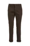 Dondup Cotton Trousers With Belt Loops And Pockets