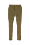 Dondup Trousers With Belt Loops And Rolled Cuffs