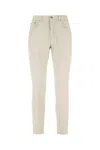 Dondup Belt Loop Denim Trousers In Neutral