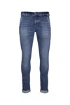 Dondup Trousers With Pockets And Belt Loops In Blue