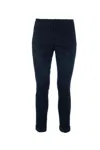 Dondup Trousers With Cuffed Hem And Button Detail In Blue