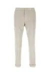Dondup Trousers With Back Pockets And Rolled Cuffs In Neutral