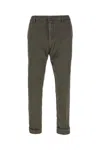 Dondup Trousers With Back Pockets And Rolled Cuffs In Gray