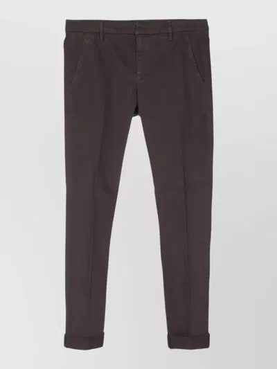 Dondup Pants American Pockets Back And Front Cuffs In Brown