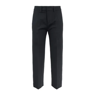 Dondup Meli Cropped Loose Jersey Pants In Black