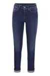Dondup Monroe Five Pocket Skinny Fit Jeans In Blue