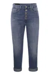 Dondup Buttoned Skinny Fit Jeans In Blue
