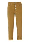 Dondup Belt-loop Casual Pants In Brown