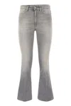Dondup Mandy - Super Skinny Bootcut Jeans In Stretch Denim In Grey
