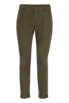 Dondup Pants Gaubert Chino Cotton Gabardine Bottom 17 In Military Green