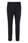 Dondup Roll-up Cuffs Tailored Trousers In Night Blue