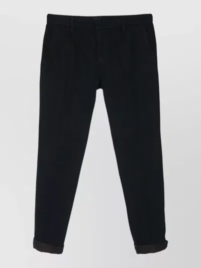 Dondup Pants Belt Loops Rolled Cuffs Back Pockets In Black