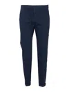 Dondup Denim Blue Stretch Cotton Blend Chino Pants In Blue