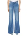 Dondup Straight Buttoned Jeans In Blue