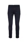 Dondup Rolled Cuffs Trousers Pockets In Bluscuro