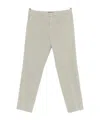 Dondup Tailored Light Green Cotton-blend Pants In Brown