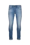 Dondup Rolled Cuffs Five-pocket Trousers In Blue