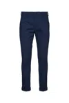 Dondup Gaubert Trousers Cuffed Hem In Blue