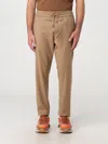 Dondup Elasticated Drawstring Waistband Trousers In Beige