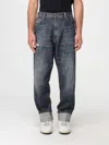 Dondup Distressed Trousers Five-pocket Rolled Cuffs In Blue