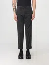 Dondup Straight Leg Trousers Rolled Cuffs In Multi