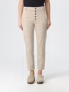 Dondup Pants  Woman Color Beige In Neutral
