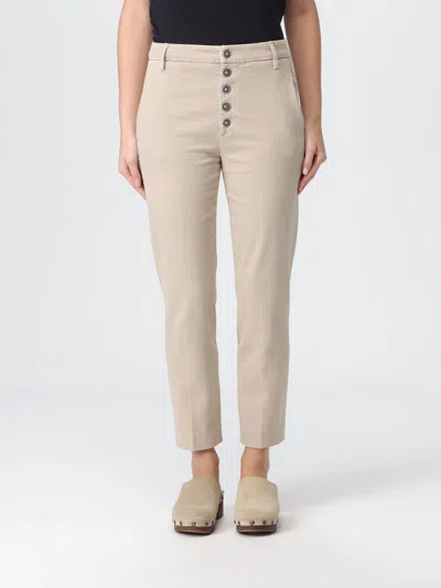 Dondup Pants  Woman Color Beige In Neutral