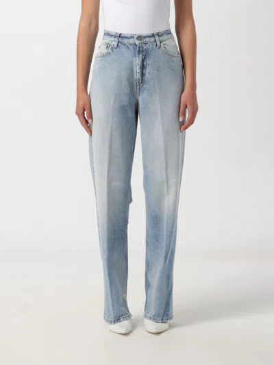 Dondup Distressed Denim Trousers In Blue